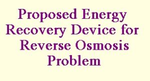 proposal for energy recovery device